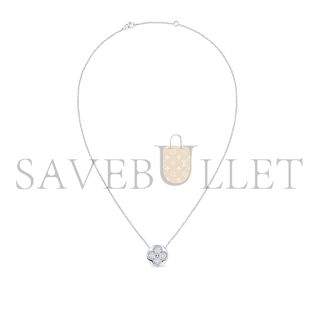 l**is V*t*n diamond blossom sun pendant, white gold and diamonds q93630